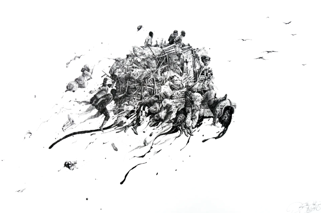 Brusk | Dessins | Airfugees | 2018