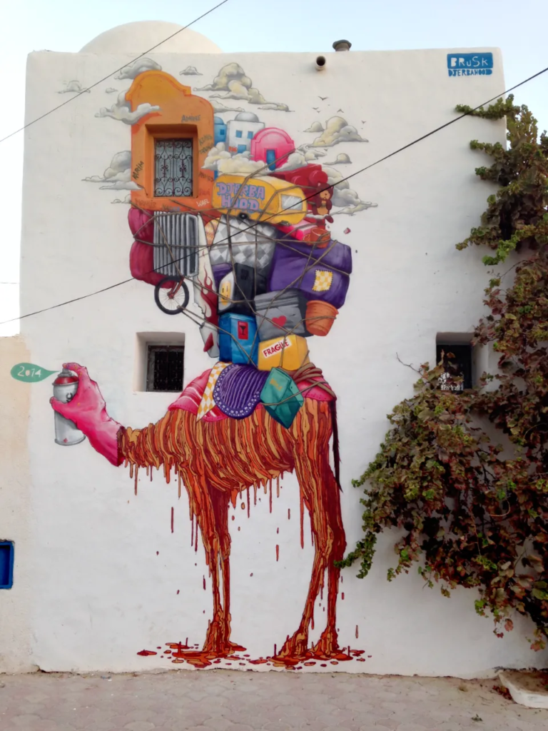 Brusk | Murs | Camélia trophy | Djerbahood - Tunisie | 2014