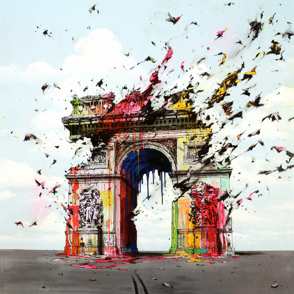 Brusk | Toiles | Dripping Arc De Triomphe | 2021