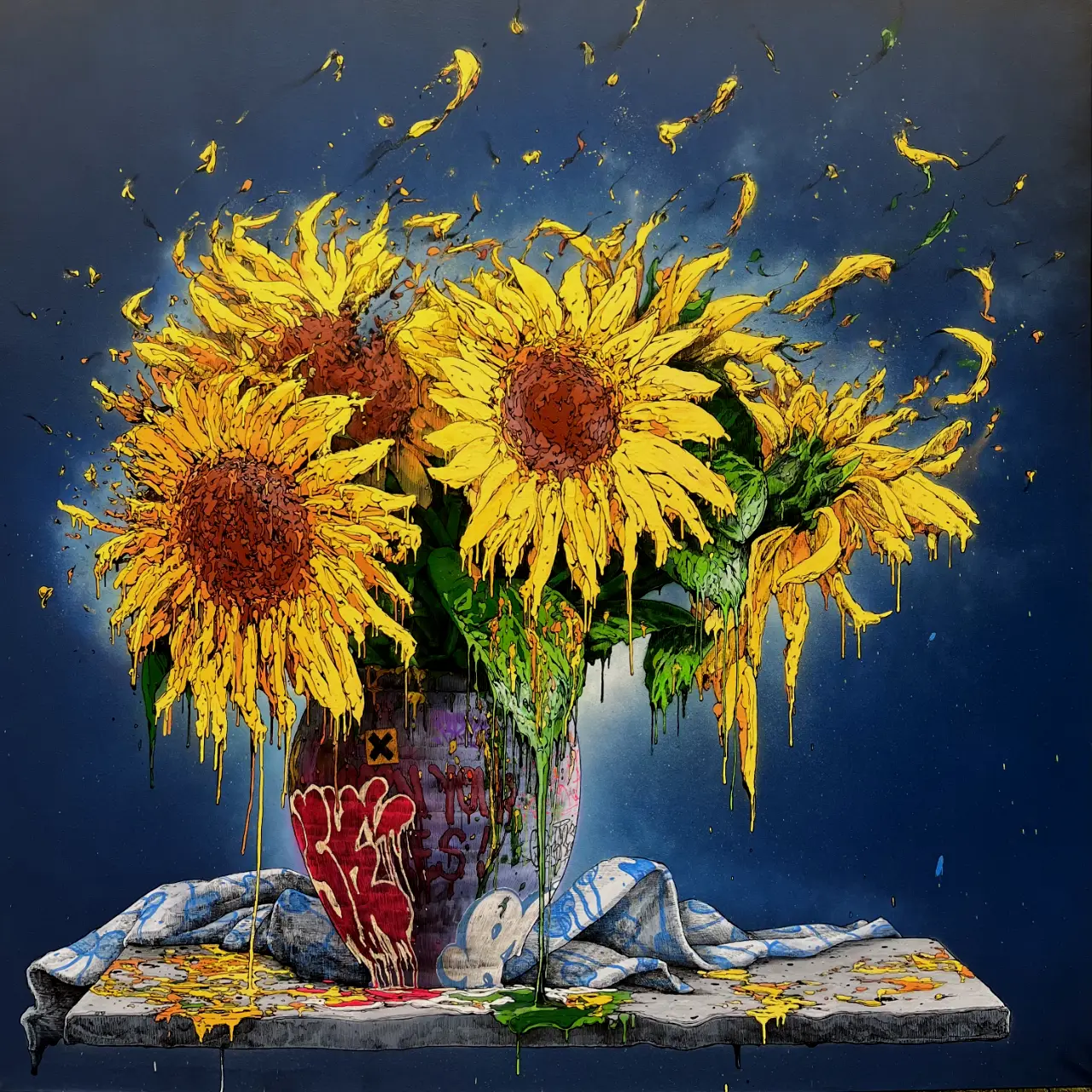 Brusk | Toiles | Dripping Sunflower | 2023