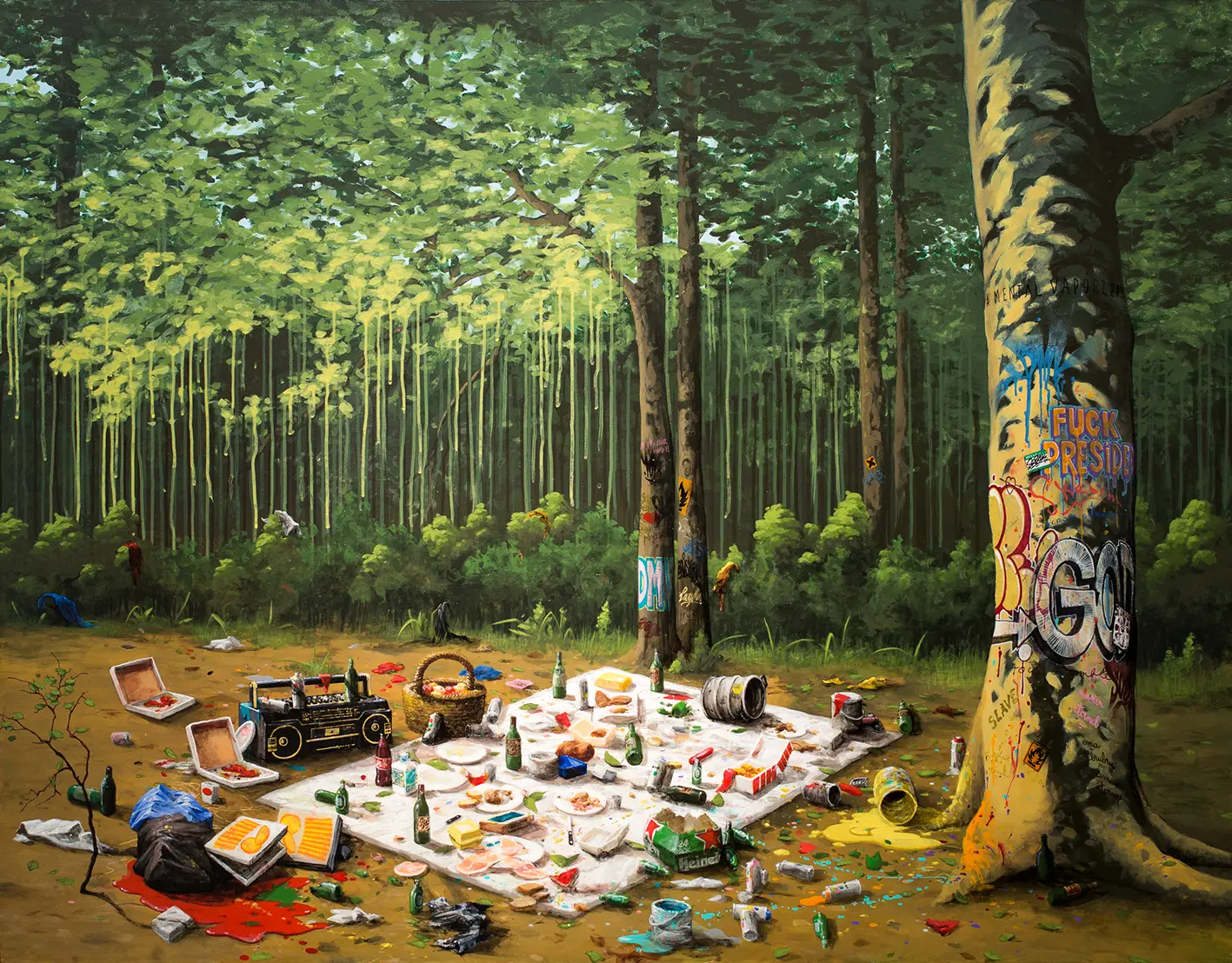 Brusk | Toiles | Le déjeuner sur l'herbe | 2019